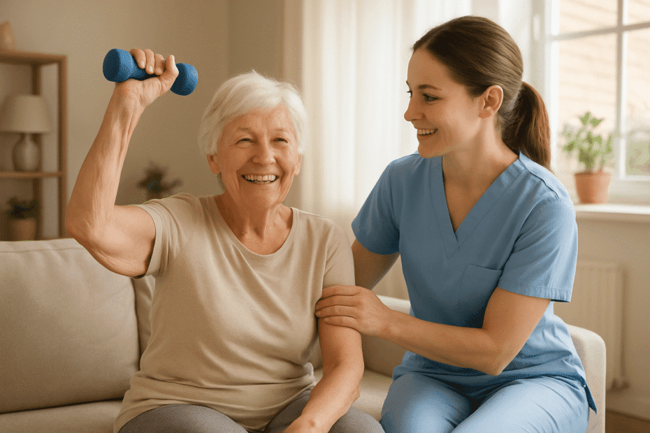 Entenda como a reabilitação pós AVC em home care promove conforto, acolhimento e cuidados completos